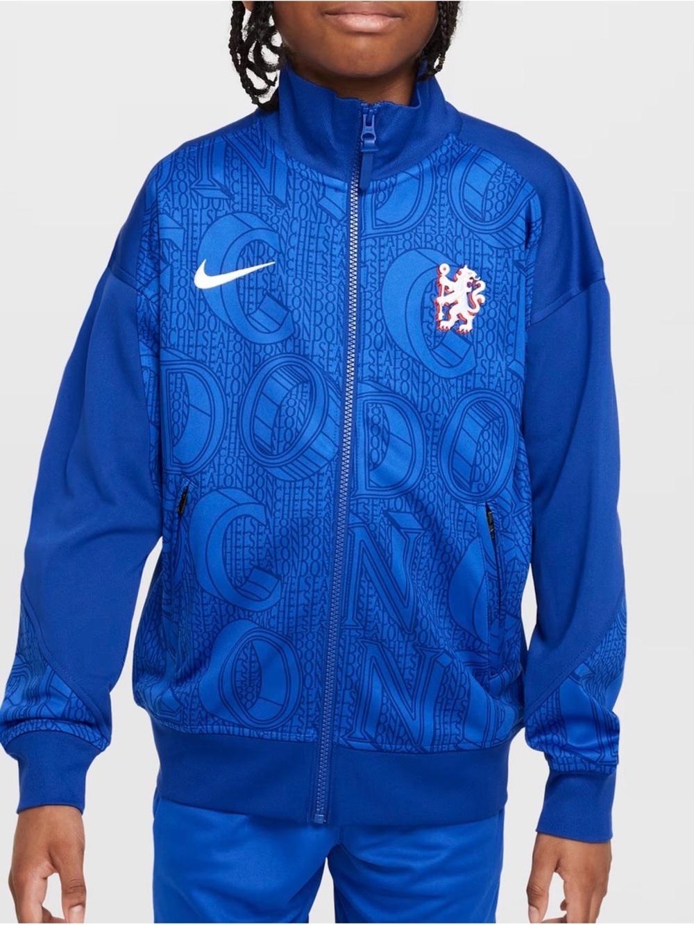 Chelsea FC Academy Pro Big Kids' Nike Dri-FIT Soccer Anthem Jacket Youth Size M - Picture 1 of 13